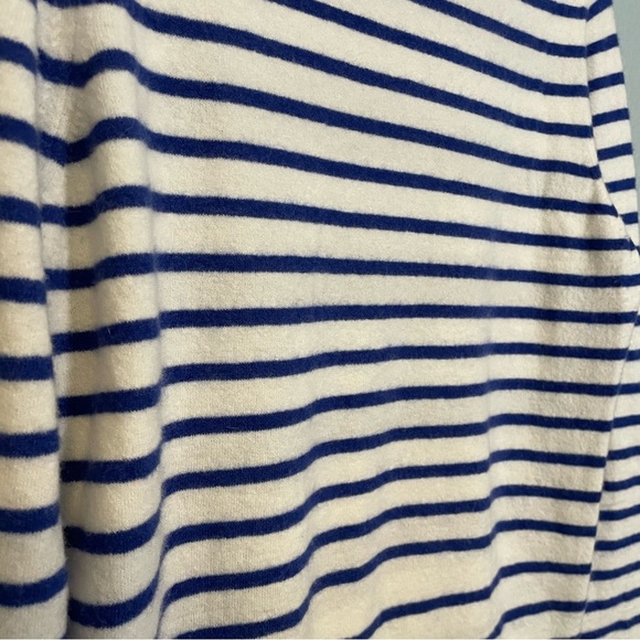 La Ligne Bold Navy Stripe Fuzzy Crewneck Pullover Sweater - Picture 11 of 12